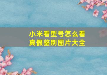 小米看型号怎么看真假鉴别图片大全