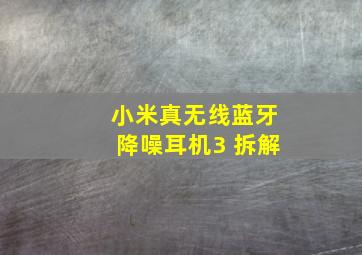 小米真无线蓝牙降噪耳机3 拆解