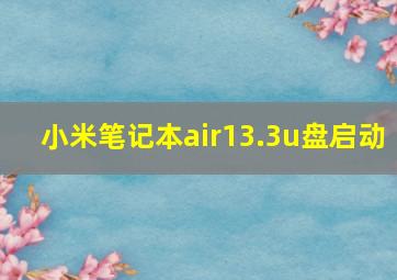 小米笔记本air13.3u盘启动