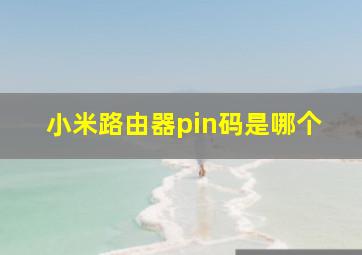 小米路由器pin码是哪个