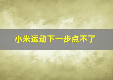 小米运动下一步点不了