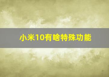 小米10有啥特殊功能