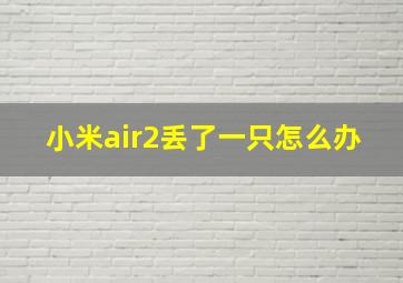 小米air2丢了一只怎么办