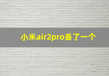 小米air2pro丢了一个