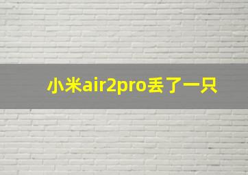 小米air2pro丢了一只