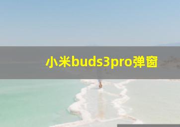 小米buds3pro弹窗