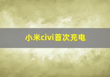 小米civi首次充电