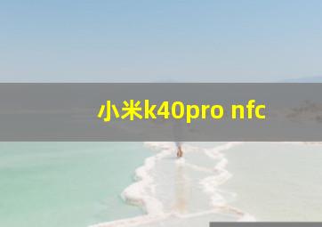 小米k40pro nfc