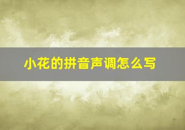 小花的拼音声调怎么写