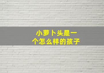 小萝卜头是一个怎么样的孩子