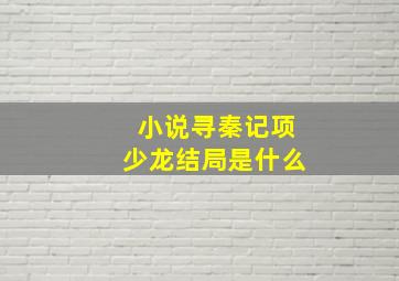 小说寻秦记项少龙结局是什么