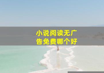 小说阅读无广告免费哪个好