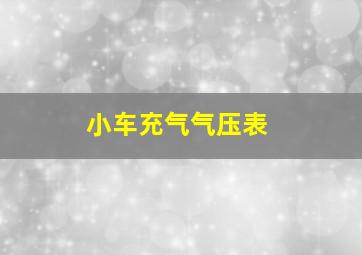 小车充气气压表