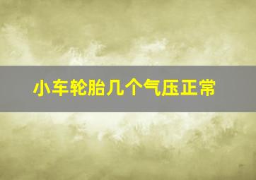 小车轮胎几个气压正常