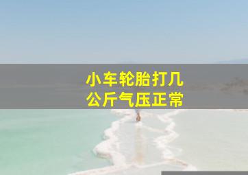 小车轮胎打几公斤气压正常