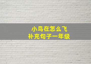 小鸟在怎么飞补充句子一年级