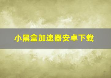 小黑盒加速器安卓下载