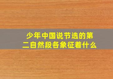 少年中国说节选的第二自然段各象征着什么