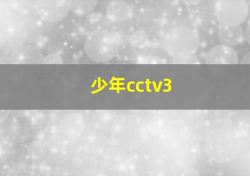 少年cctv3