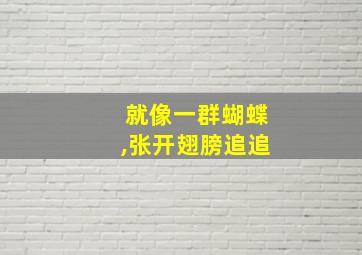 就像一群蝴蝶,张开翅膀追追