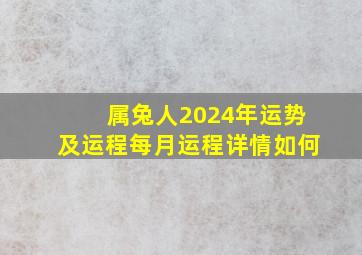 属兔人2024年运势及运程每月运程详情如何