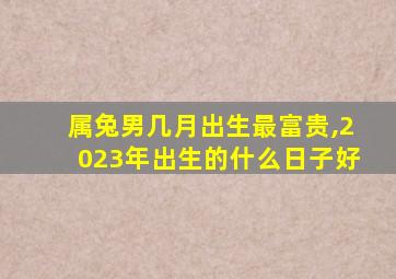 属兔男几月出生最富贵,2023年出生的什么日子好