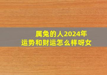 属兔的人2024年运势和财运怎么样呀女