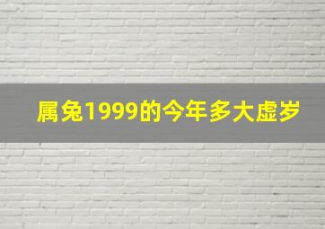 属兔1999的今年多大虚岁