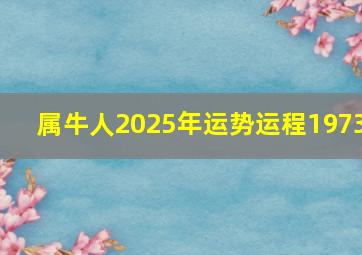 属牛人2025年运势运程1973