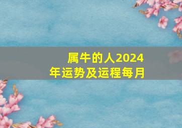 属牛的人2024年运势及运程每月