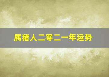 属猪人二零二一年运势