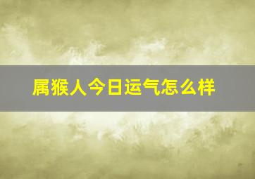 属猴人今日运气怎么样