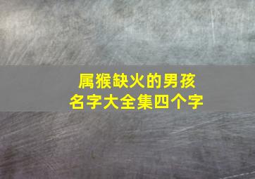 属猴缺火的男孩名字大全集四个字