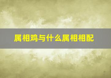 属相鸡与什么属相相配