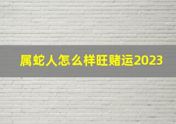 属蛇人怎么样旺赌运2023