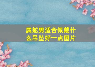 属蛇男适合佩戴什么吊坠好一点图片