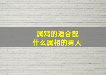 属鸡的适合配什么属相的男人