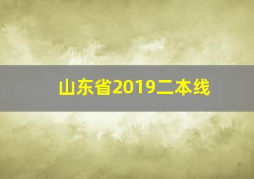 山东省2019二本线