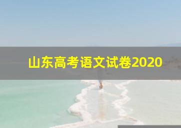 山东高考语文试卷2020