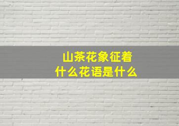 山茶花象征着什么花语是什么