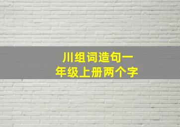 川组词造句一年级上册两个字