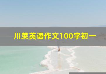 川菜英语作文100字初一