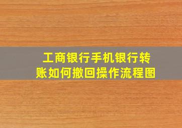 工商银行手机银行转账如何撤回操作流程图