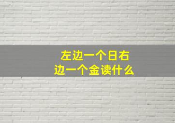 左边一个日右边一个金读什么