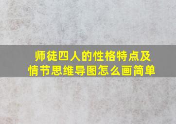 师徒四人的性格特点及情节思维导图怎么画简单