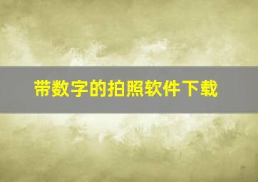 带数字的拍照软件下载