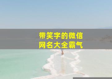 带笑字的微信网名大全霸气