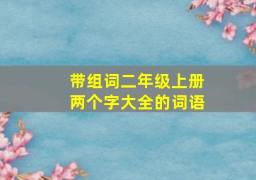 带组词二年级上册两个字大全的词语