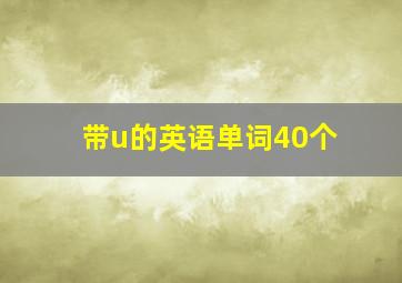 带u的英语单词40个