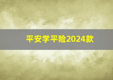 平安学平险2024款